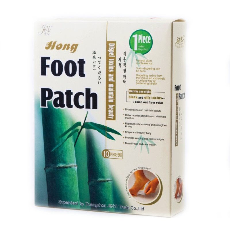Foot Patch пластыри на стопы для выведения токсинов и шлаков, коробка 10 пластырей. Цена за 1 коробку