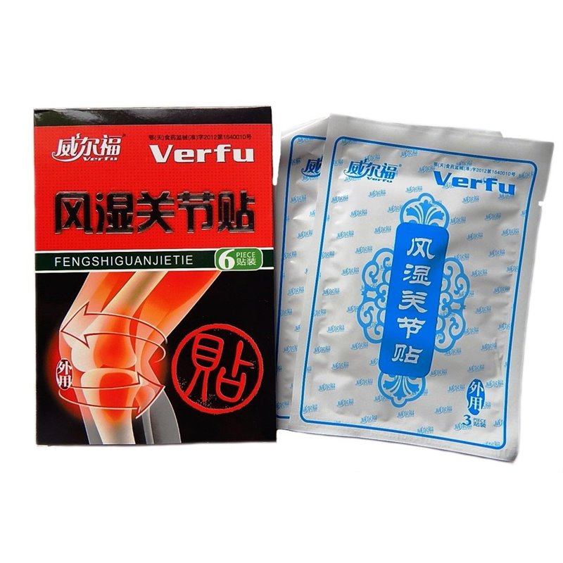 Пластырь Verfu при болях в колене, упаковка 6 пластин. Цена за упаковку. 