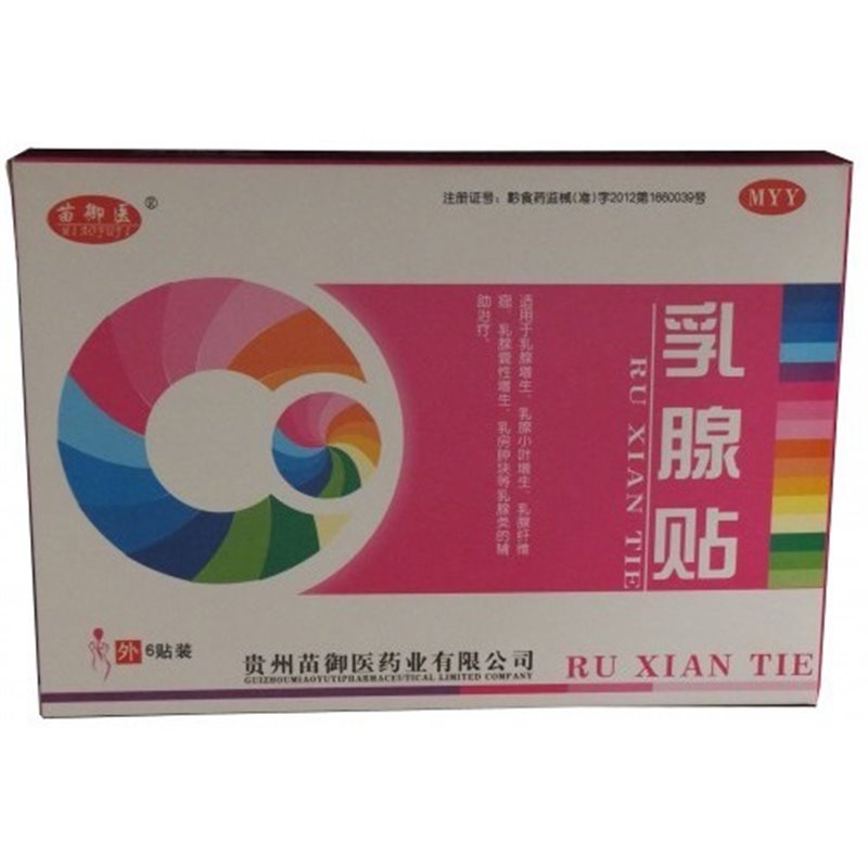 Пластырь от мастопатии Ru Xian Tie, коробка 6 шт. Цена за коробку.